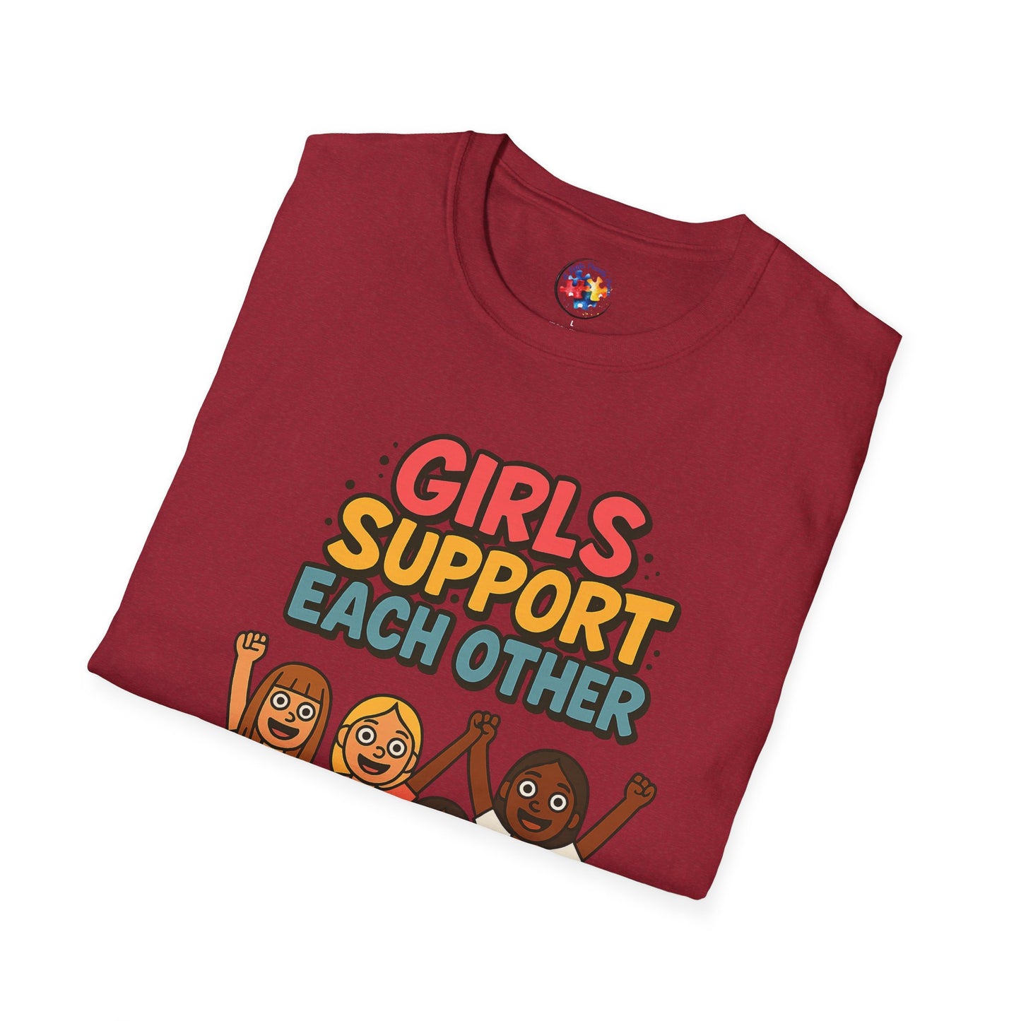 Girls Support Each Other Neurodiversity - Adult Size T-Shirt