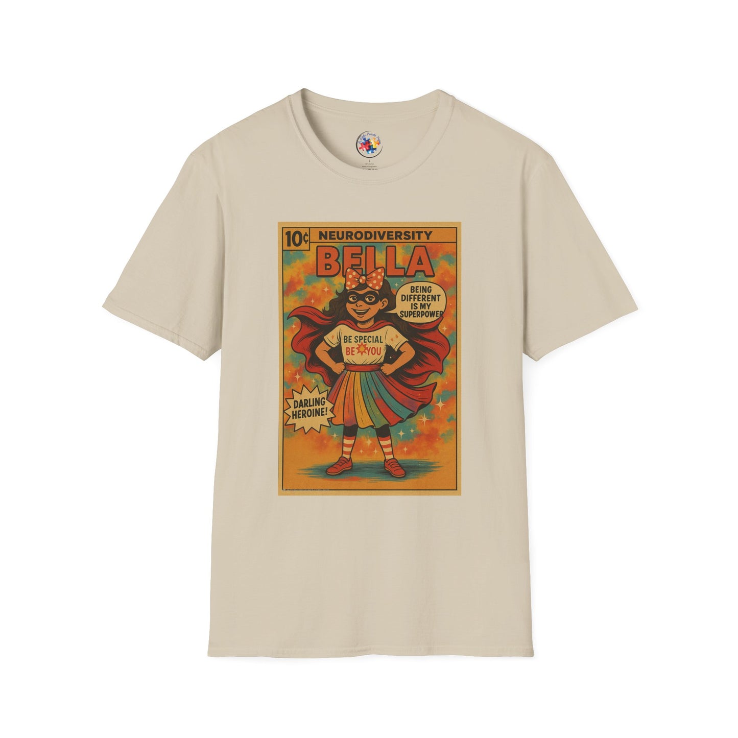 Bella Comic Superhero Neurodiversity - Adult Size T-Shirt