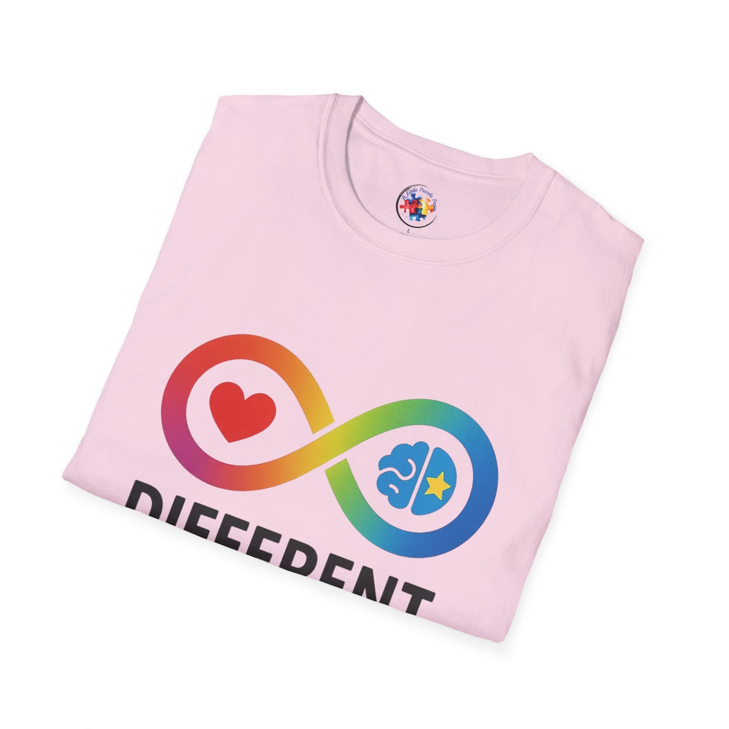 Rainbow Infinity T-Shirt  Adult Size- 'Different, Not Less' - Embrace the Spectrum