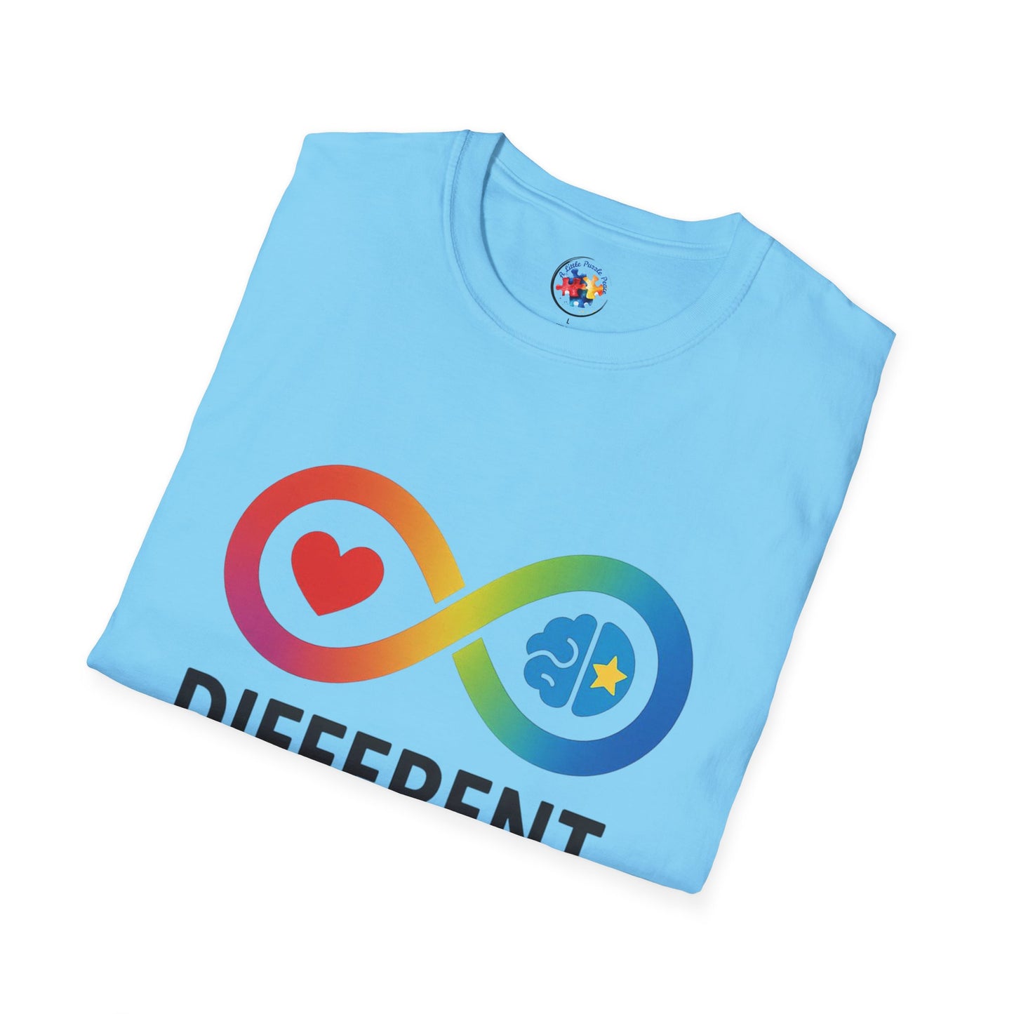 Rainbow Infinity T-Shirt  Adult Size- 'Different, Not Less' - Embrace the Spectrum