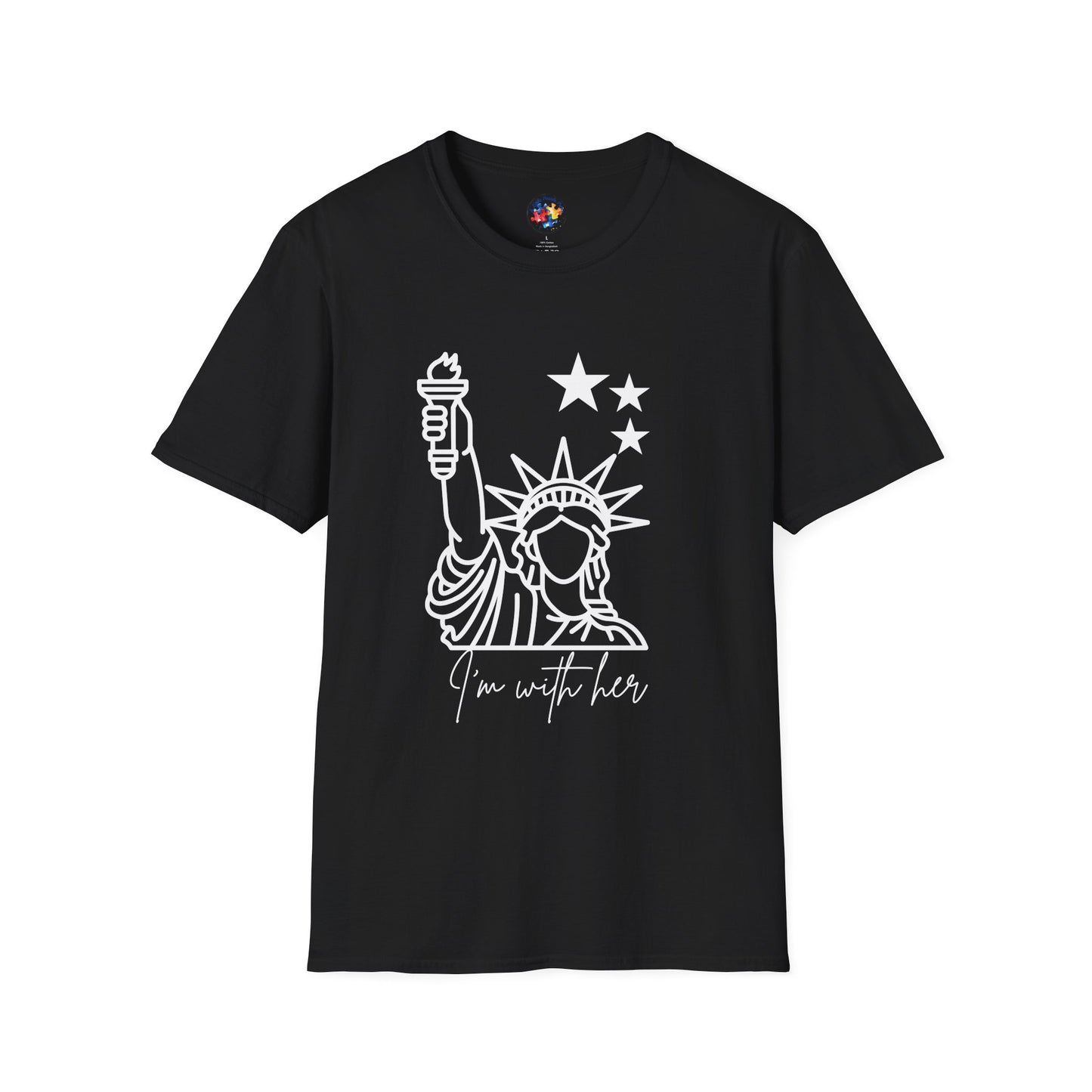 I'm with her- Adult Size T-Shirt