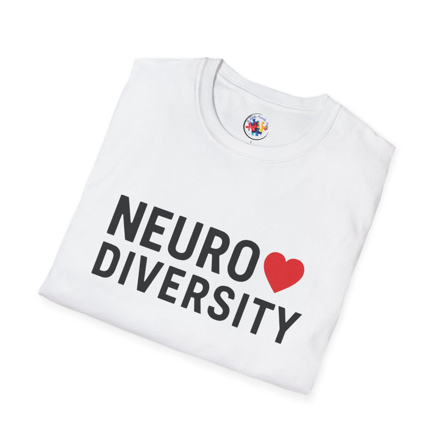 NeuroDiversity Heart Color Adult Size T-Shirt