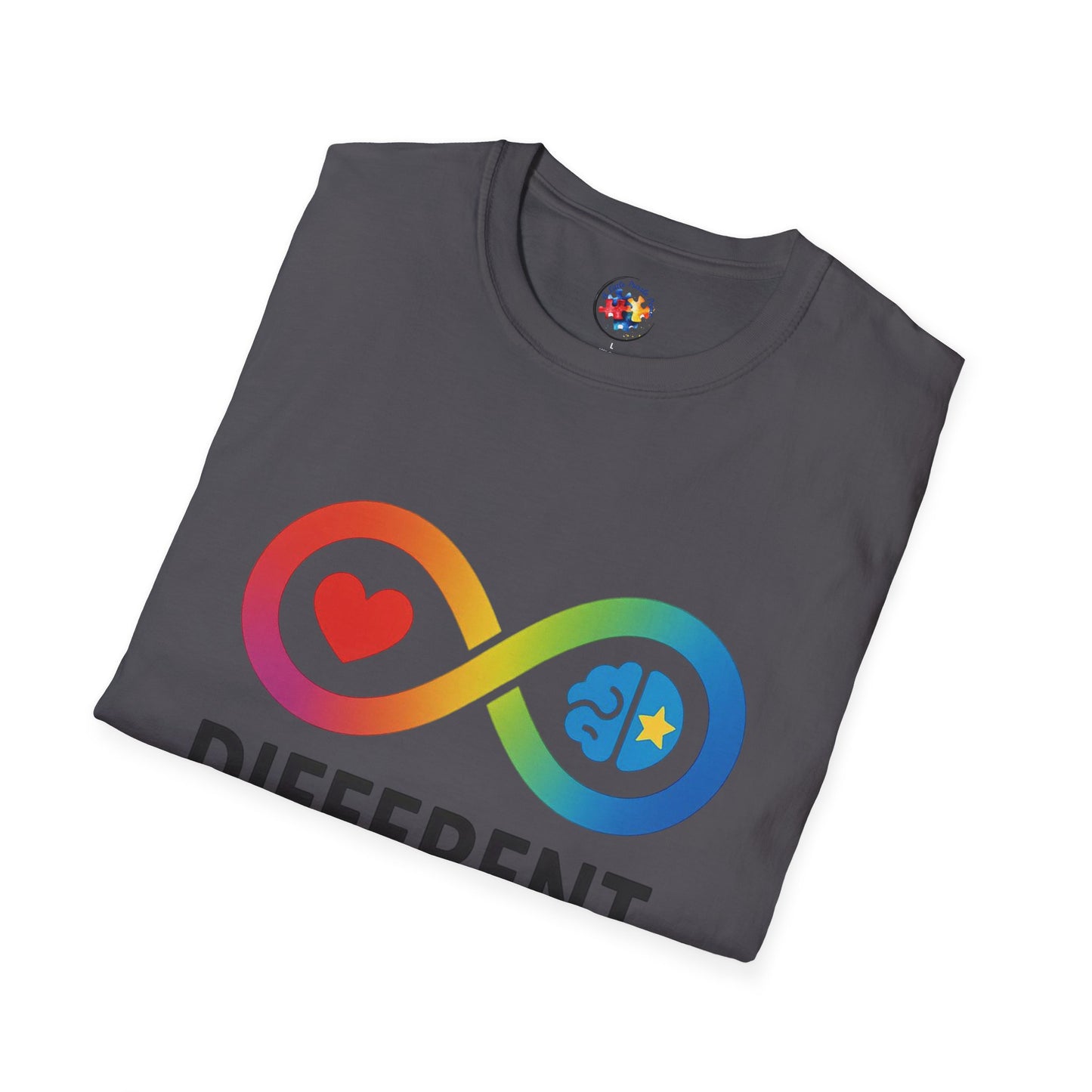 Rainbow Infinity T-Shirt  Adult Size- 'Different, Not Less' - Embrace the Spectrum