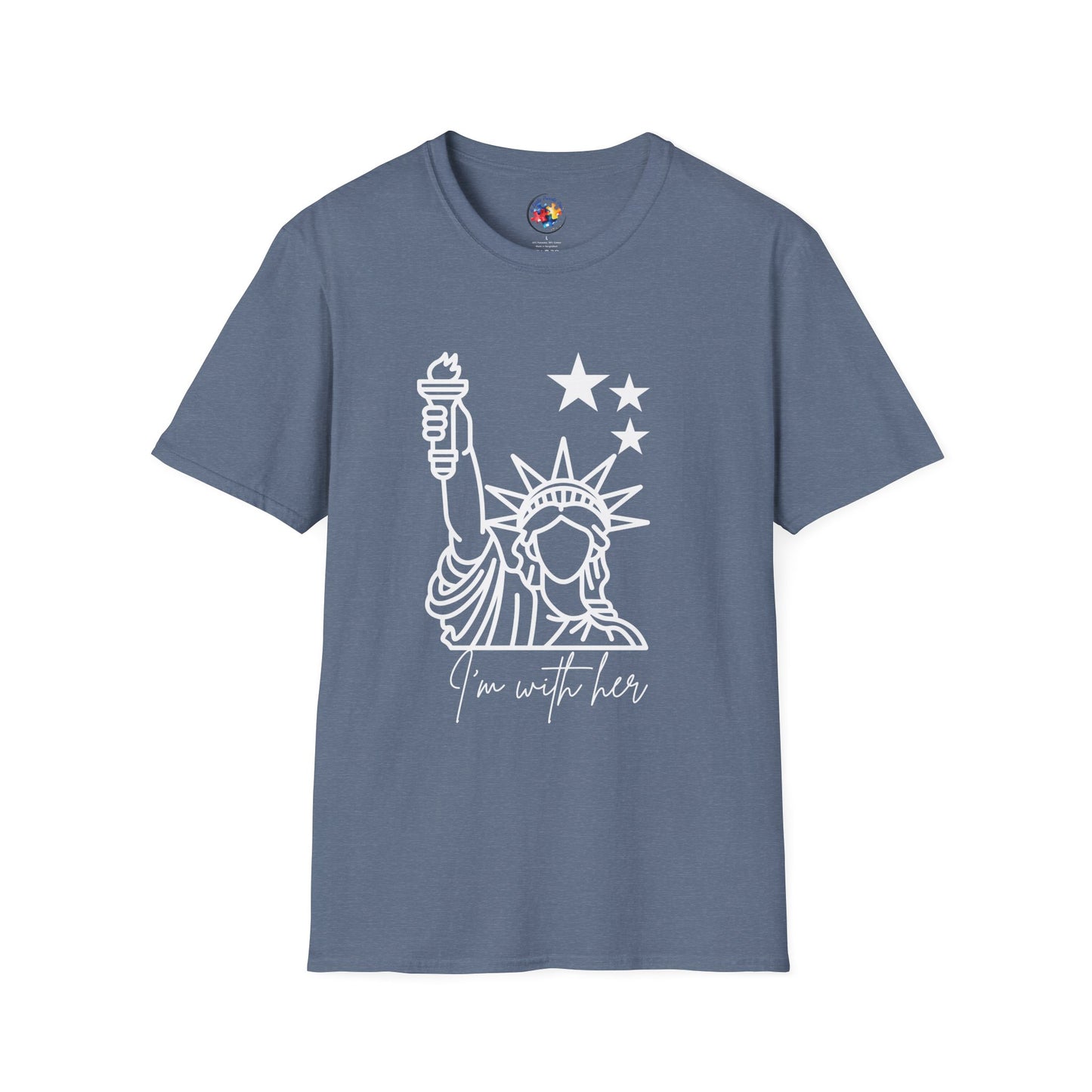 I'm with her- Adult Size T-Shirt