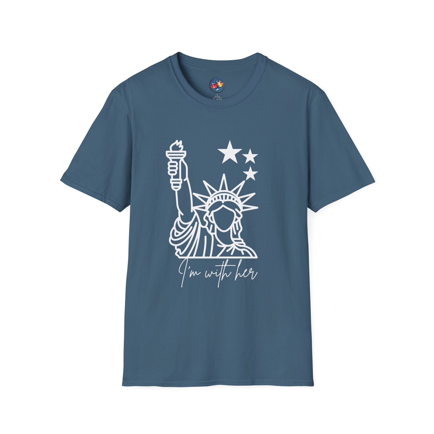 I'm with her- Adult Size T-Shirt