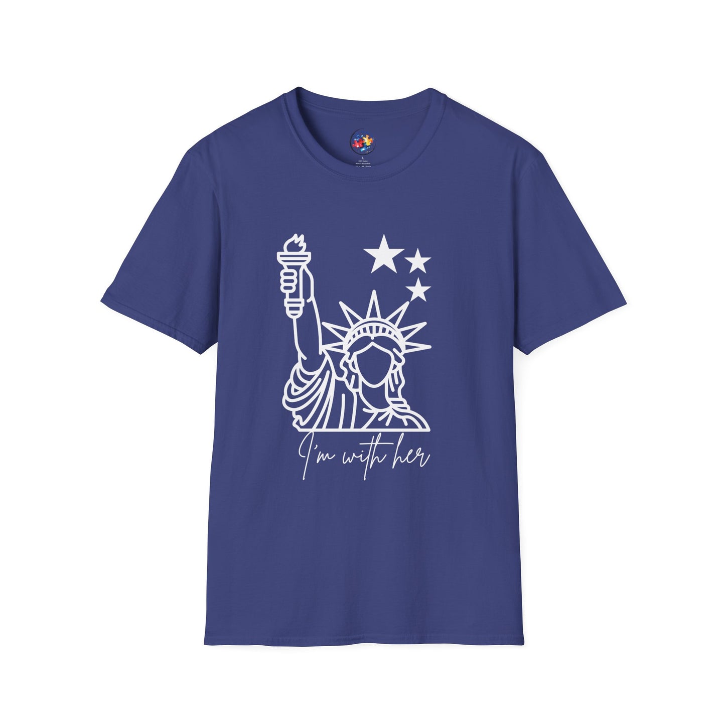 I'm with her- Adult Size T-Shirt