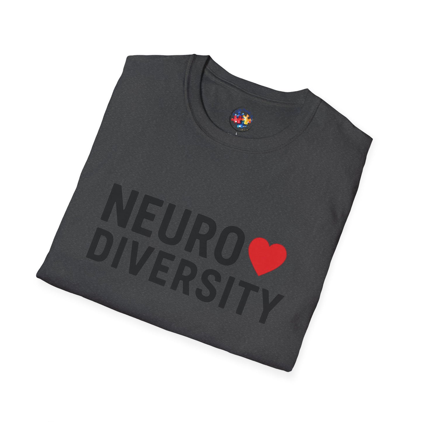 NeuroDiversity Heart Color Adult Size T-Shirt