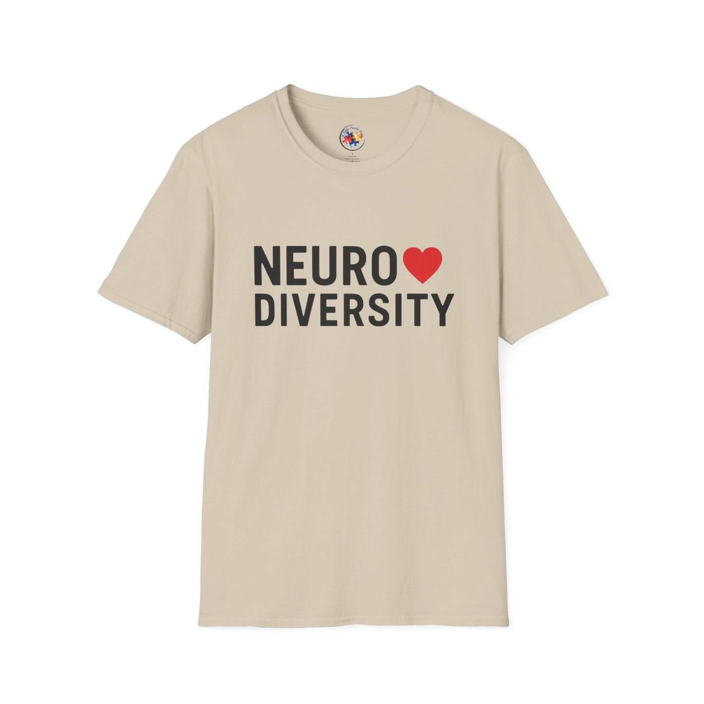 NeuroDiversity Heart Color Adult Size T-Shirt
