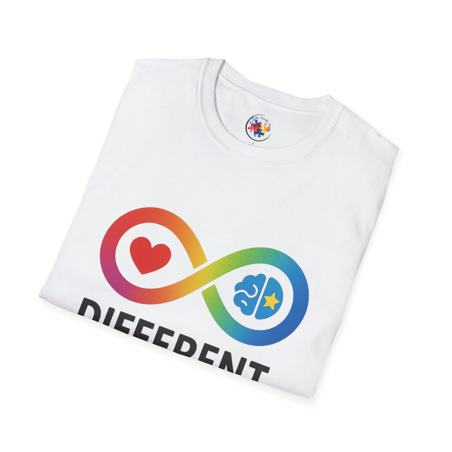 Rainbow Infinity T-Shirt  Adult Size- 'Different, Not Less' - Embrace the Spectrum