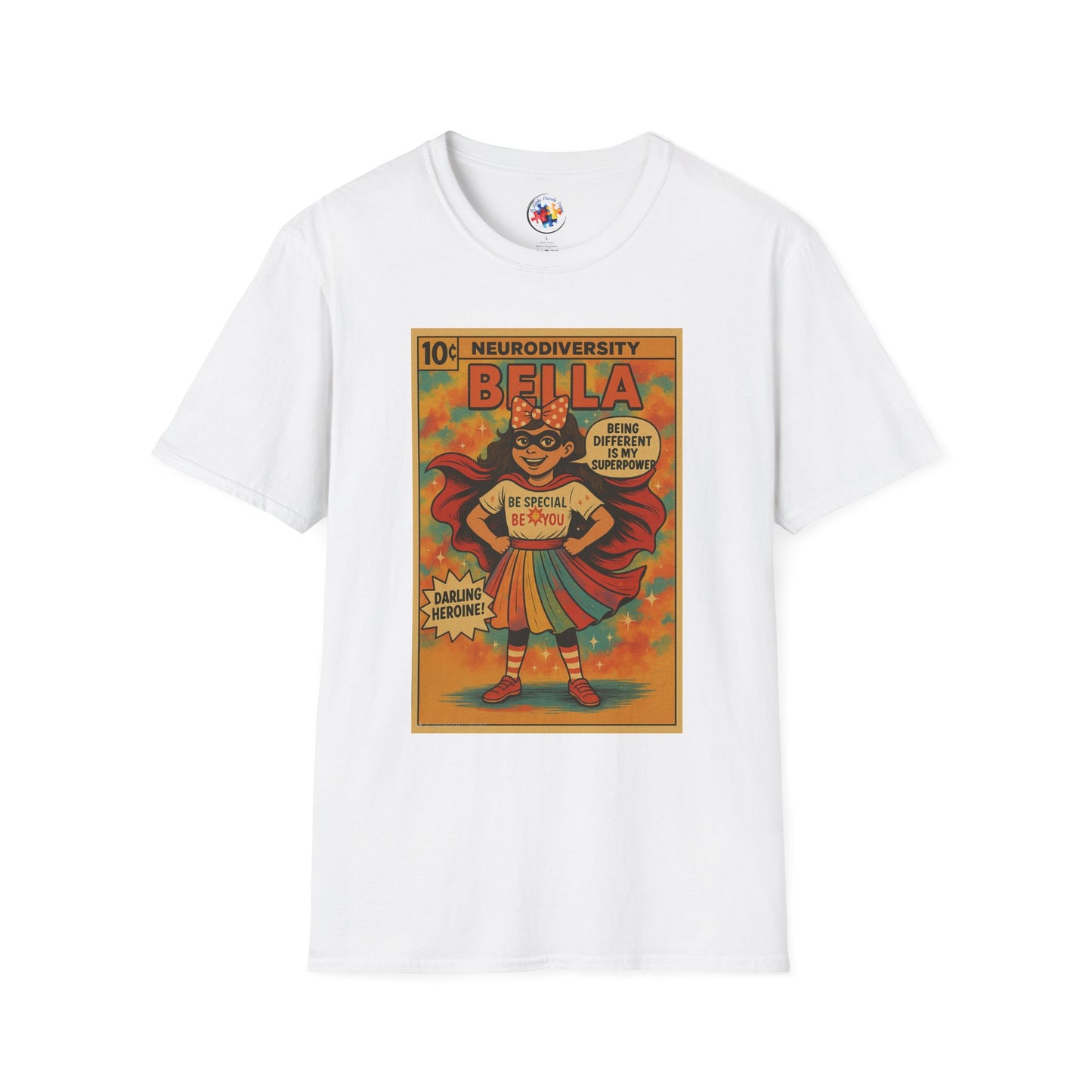 Bella Comic Superhero Neurodiversity - Adult Size T-Shirt