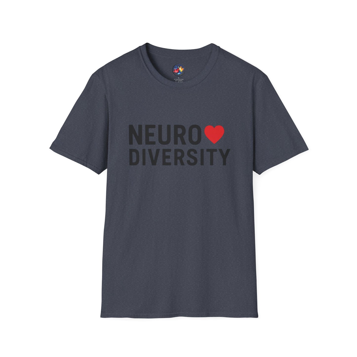 NeuroDiversity Heart Color Adult Size T-Shirt