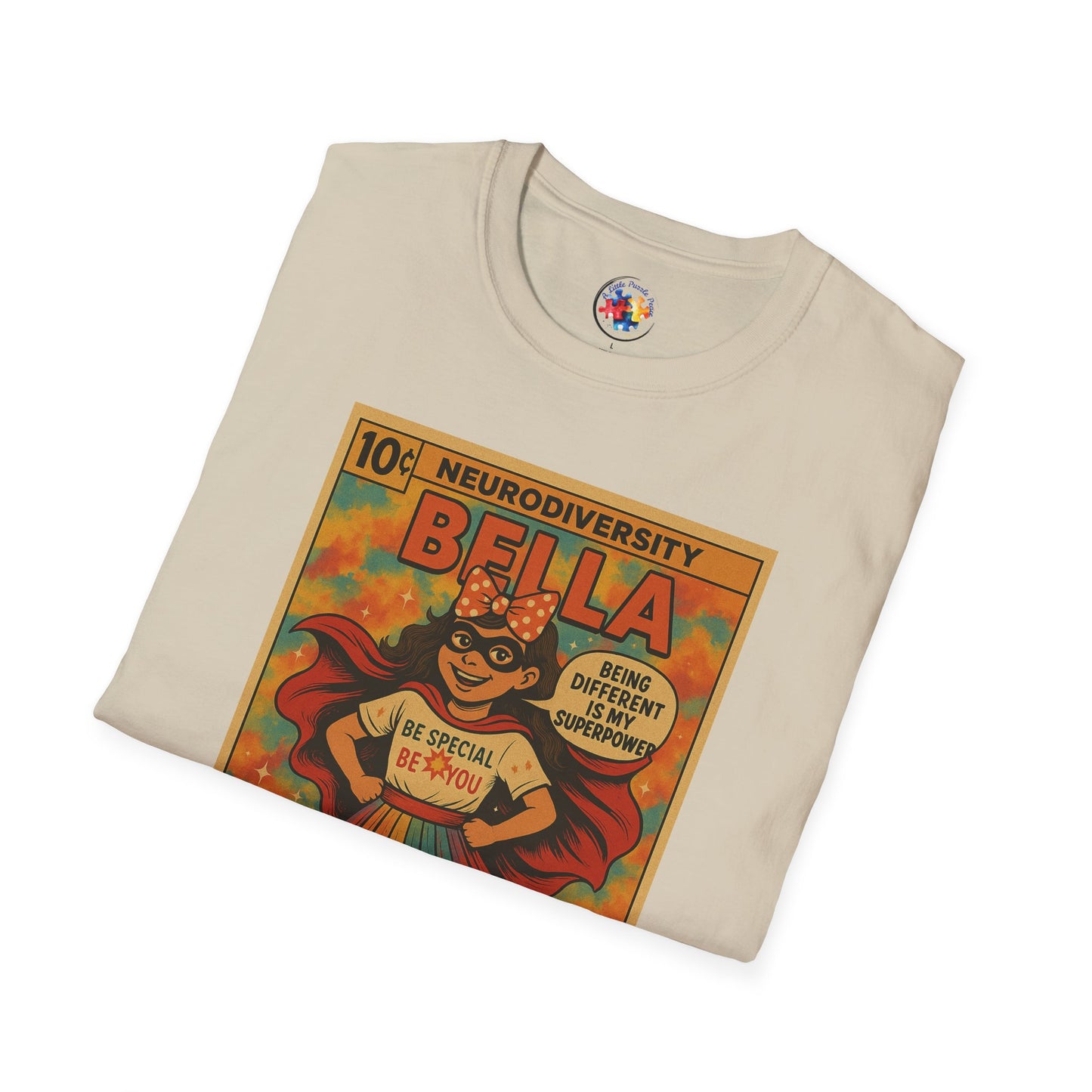 Bella Comic Superhero Neurodiversity - Adult Size T-Shirt