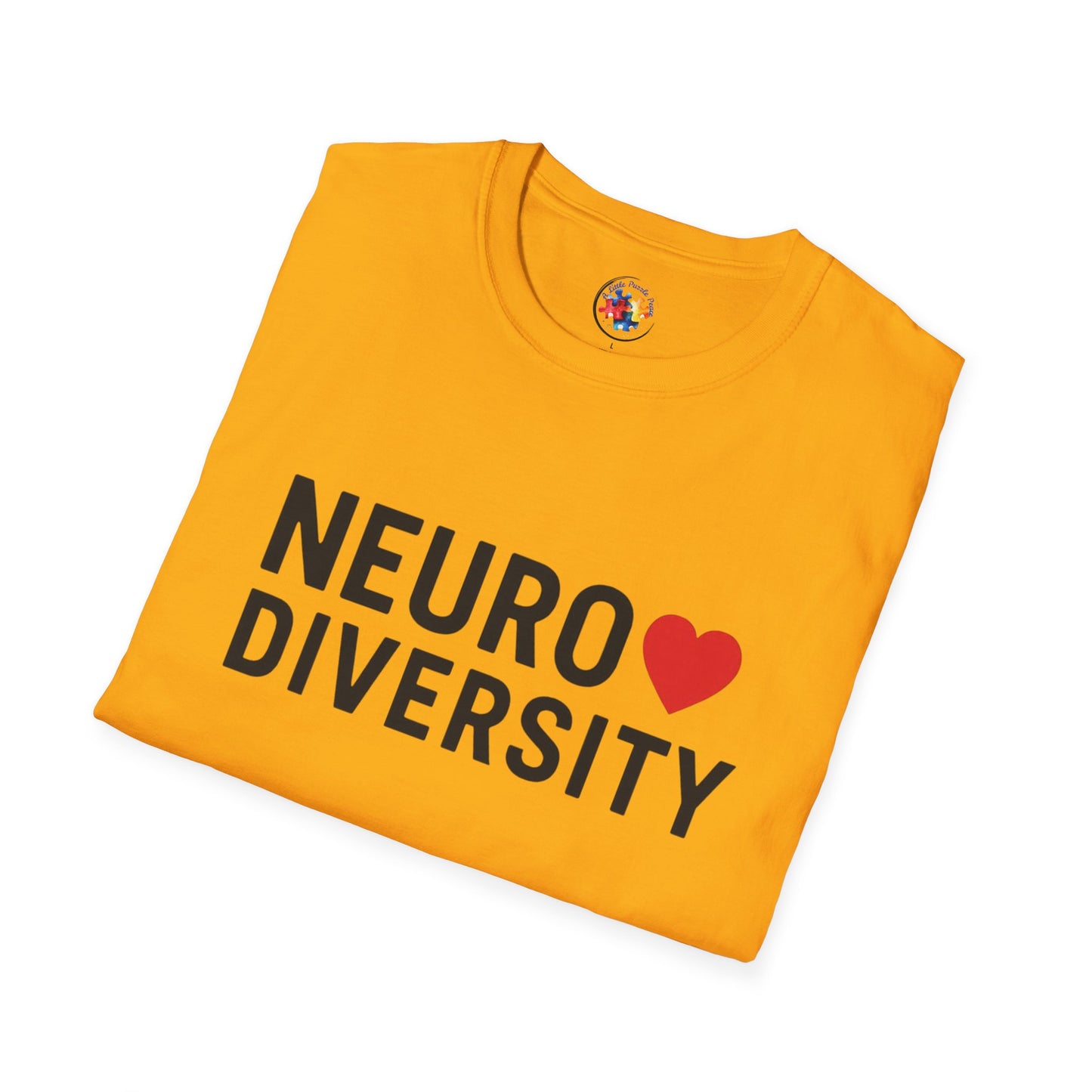 NeuroDiversity Heart Color Adult Size T-Shirt