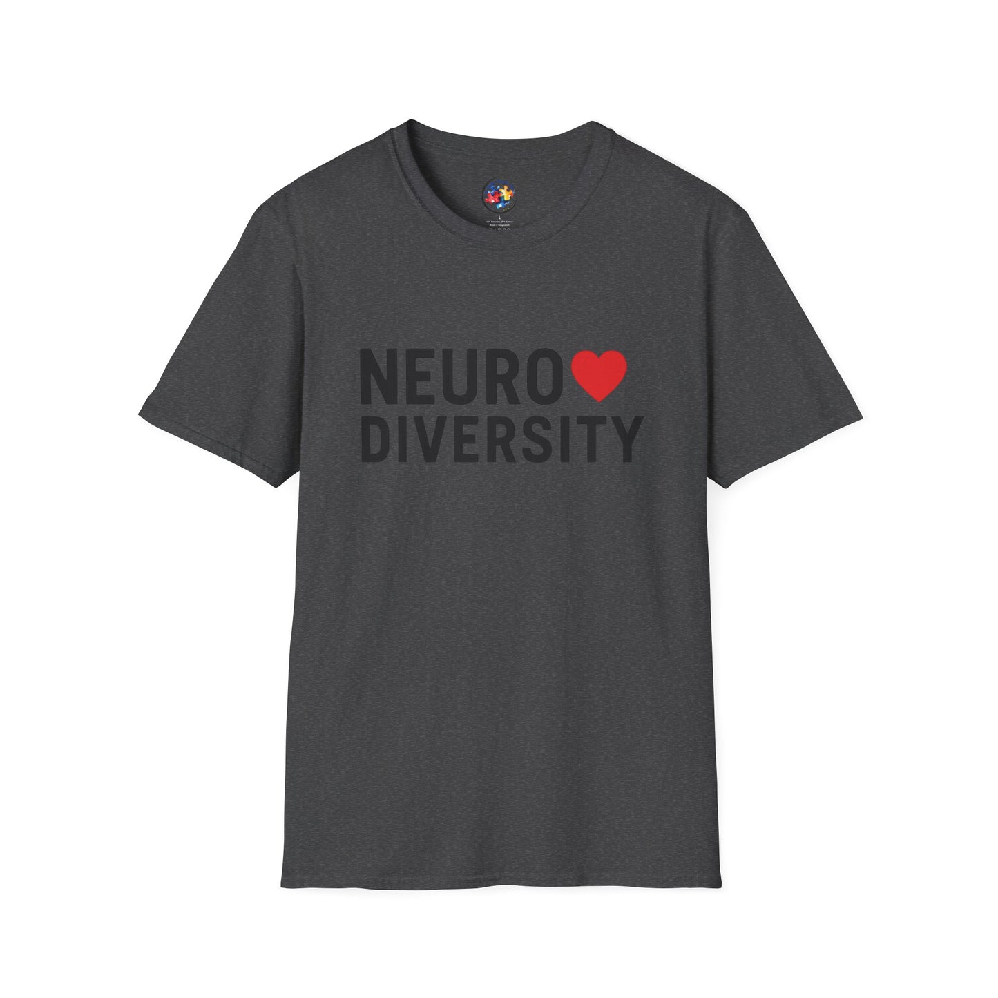 NeuroDiversity Heart Color Adult Size T-Shirt