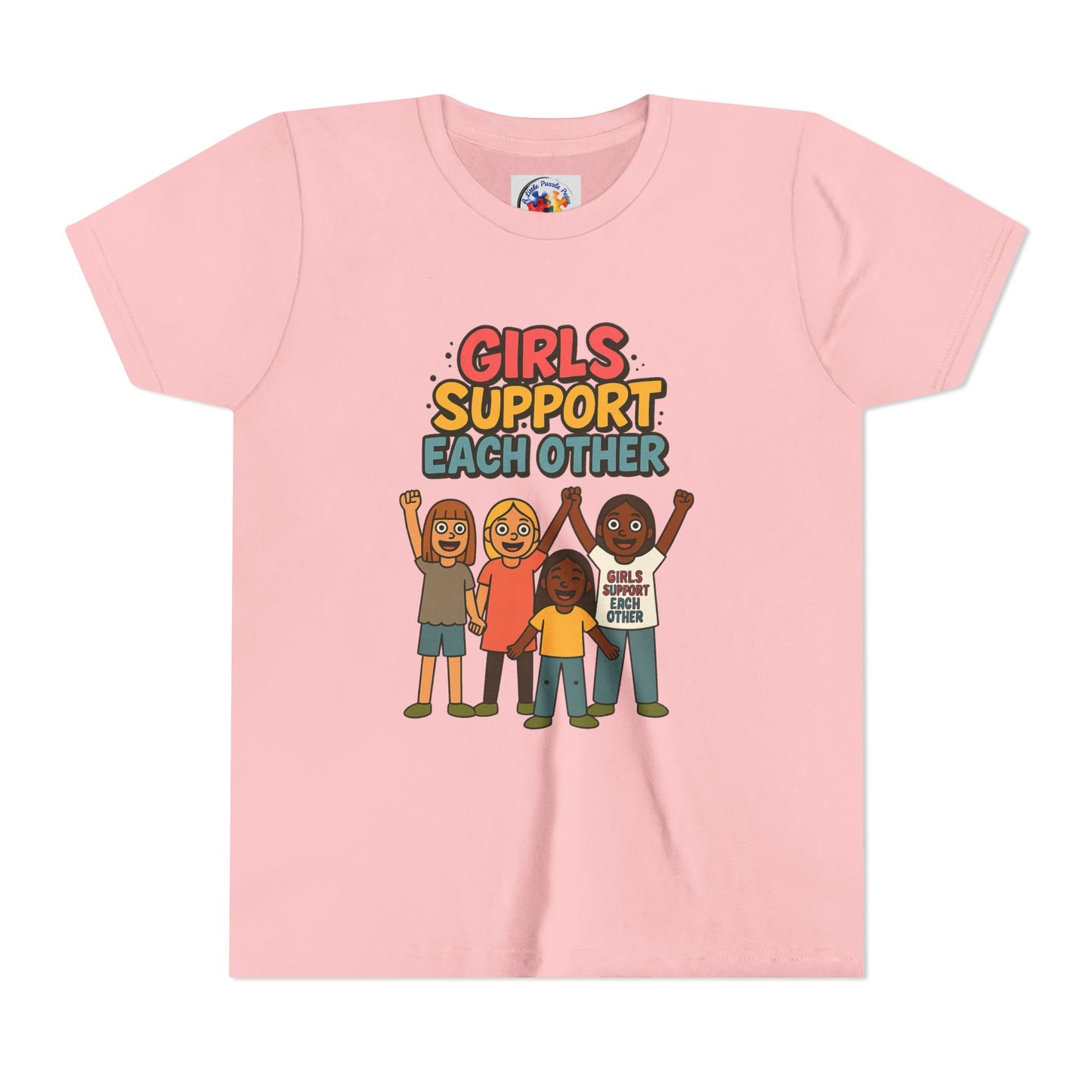 Girls Support Each other - Neurodiversity Youth Size Bella Canvas