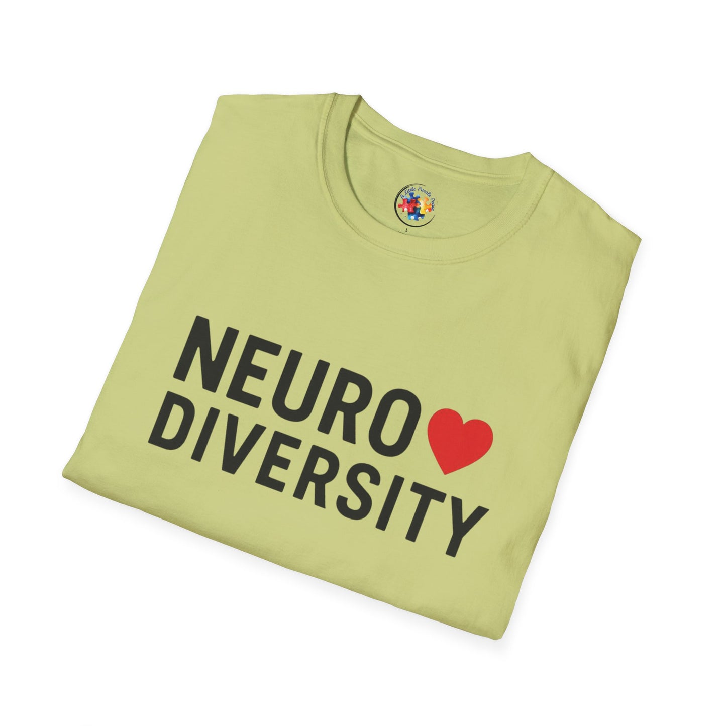 NeuroDiversity Heart Color Adult Size T-Shirt