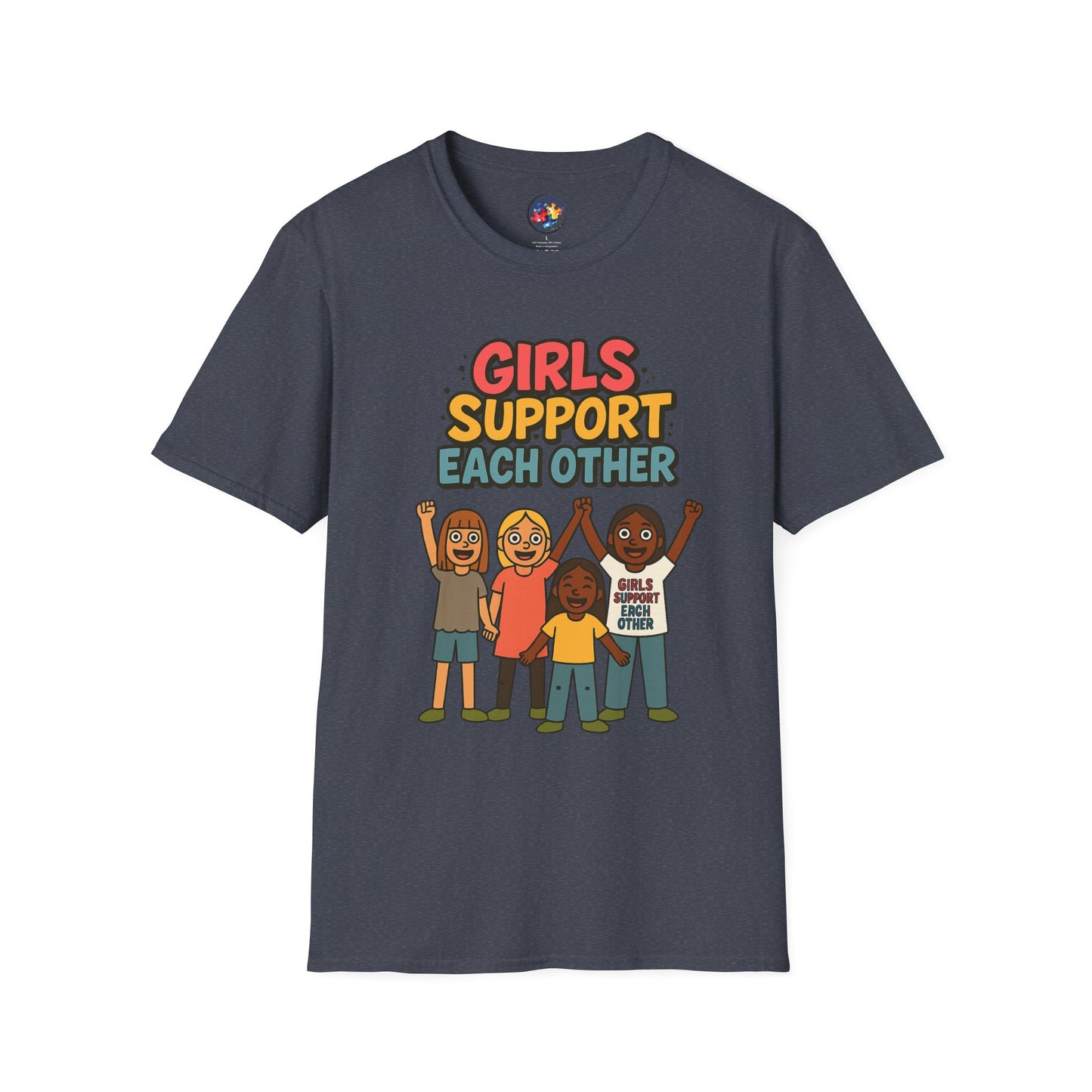 Girls Support Each Other Neurodiversity - Adult Size T-Shirt