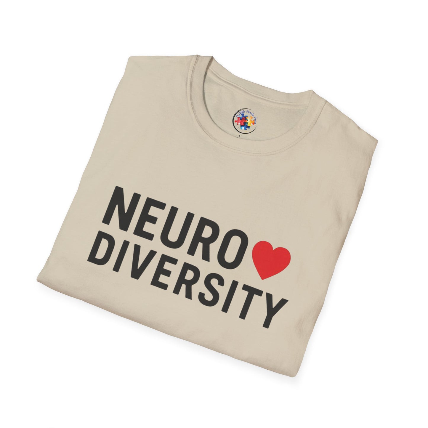 NeuroDiversity Heart Color Adult Size T-Shirt