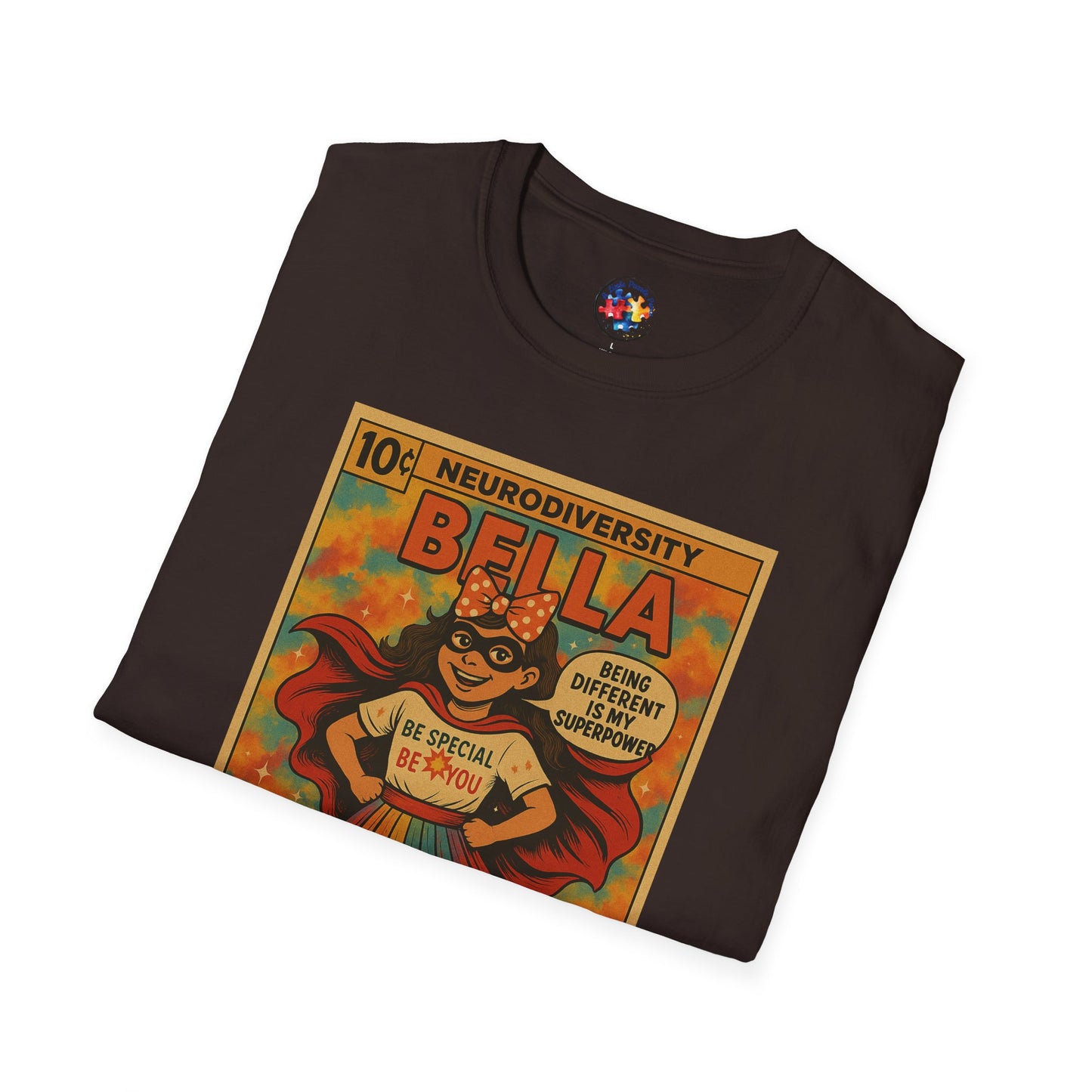 Bella Comic Superhero Neurodiversity - Adult Size T-Shirt