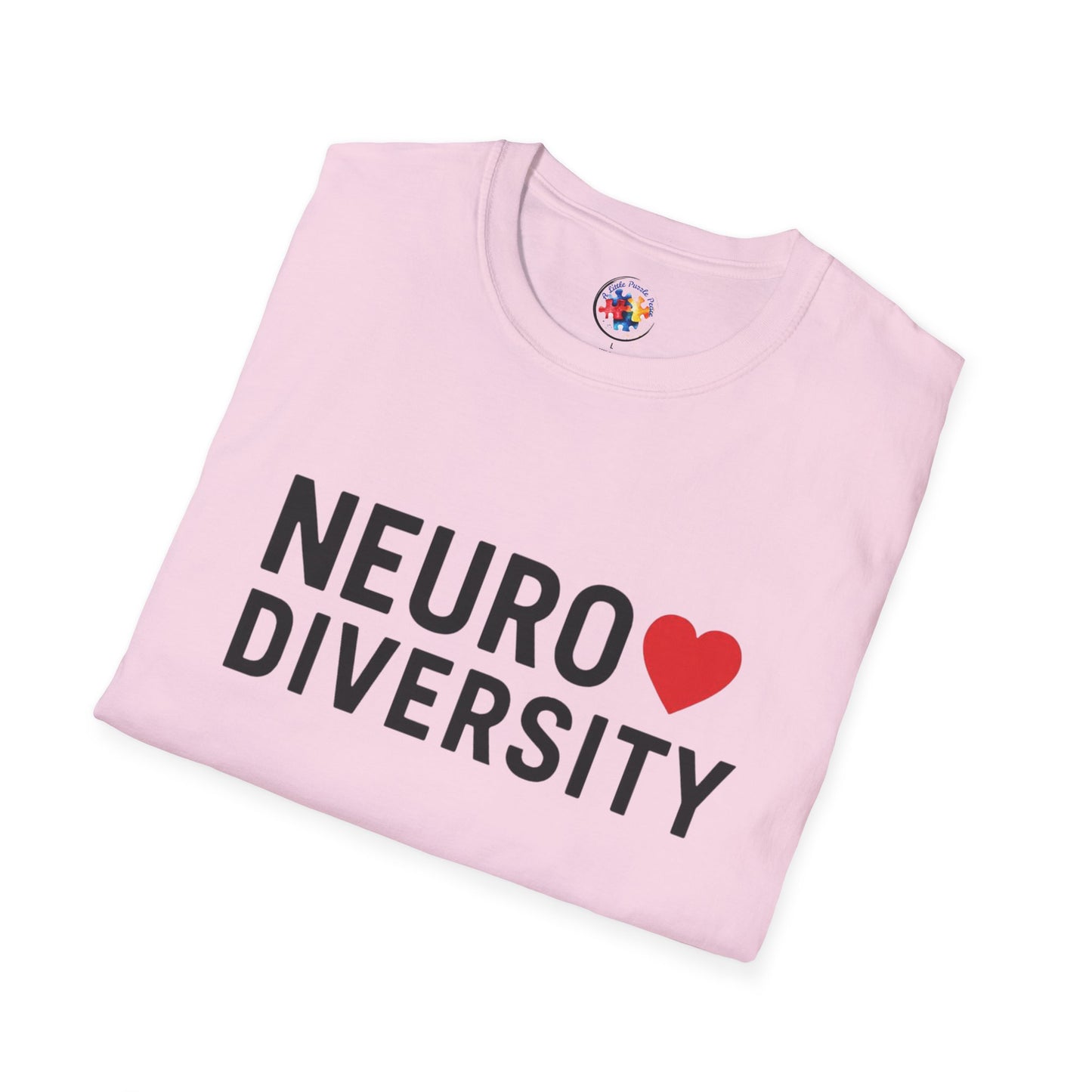 NeuroDiversity Heart Color Adult Size T-Shirt