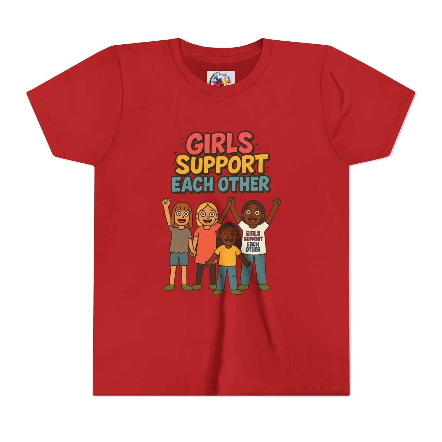 Girls Support Each other - Neurodiversity Youth Size Bella Canvas