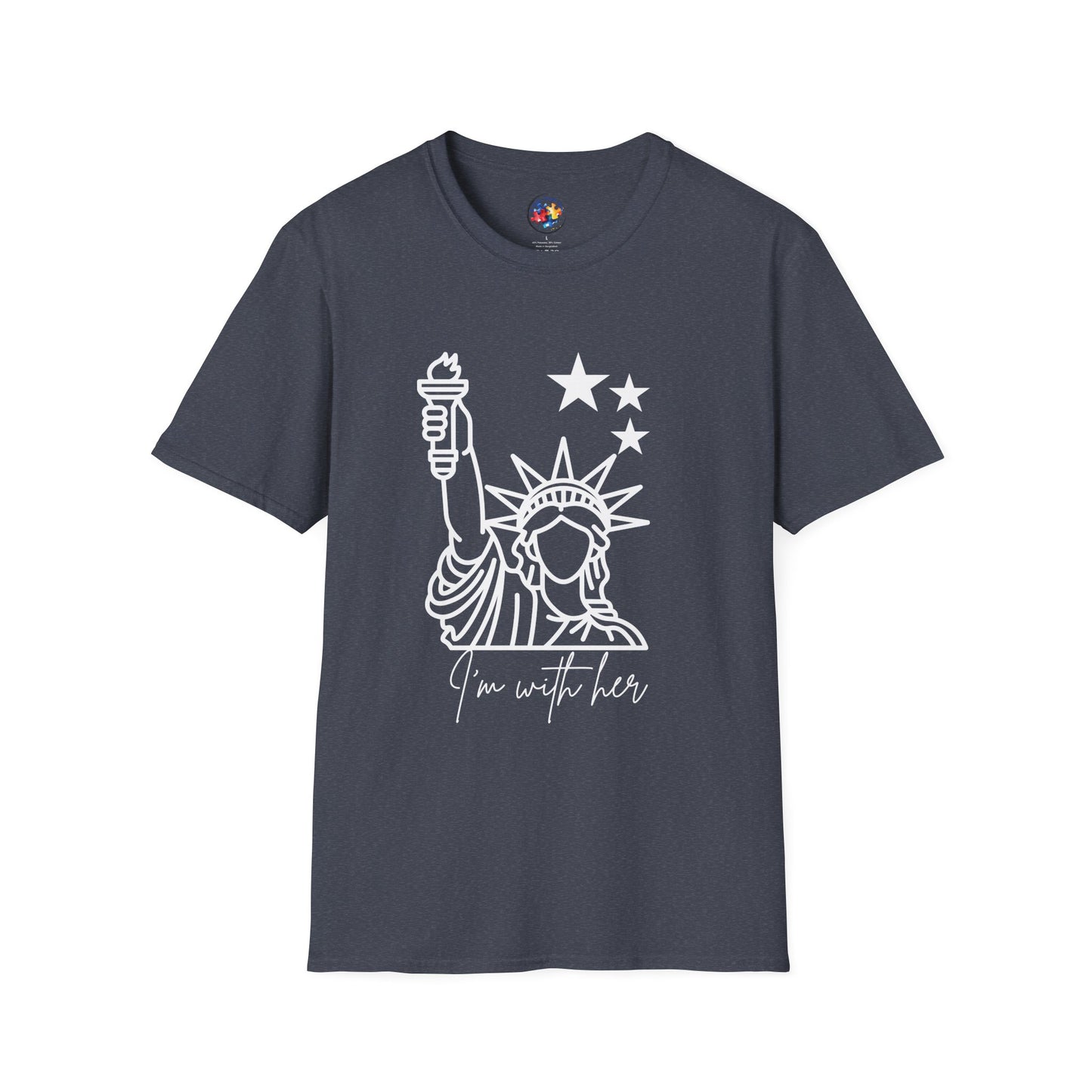 I'm with her- Adult Size T-Shirt