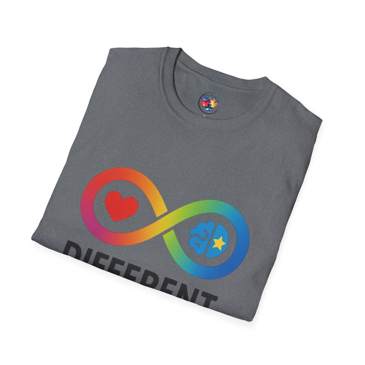 Rainbow Infinity T-Shirt  Adult Size- 'Different, Not Less' - Embrace the Spectrum