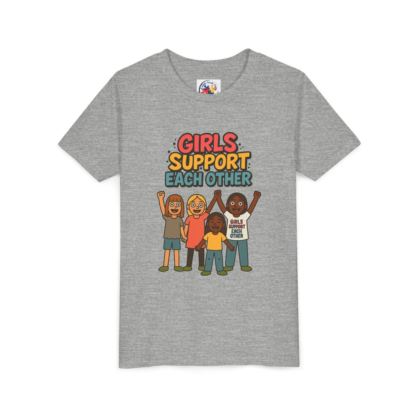 Girls Support Each other - Neurodiversity Youth Size Bella Canvas