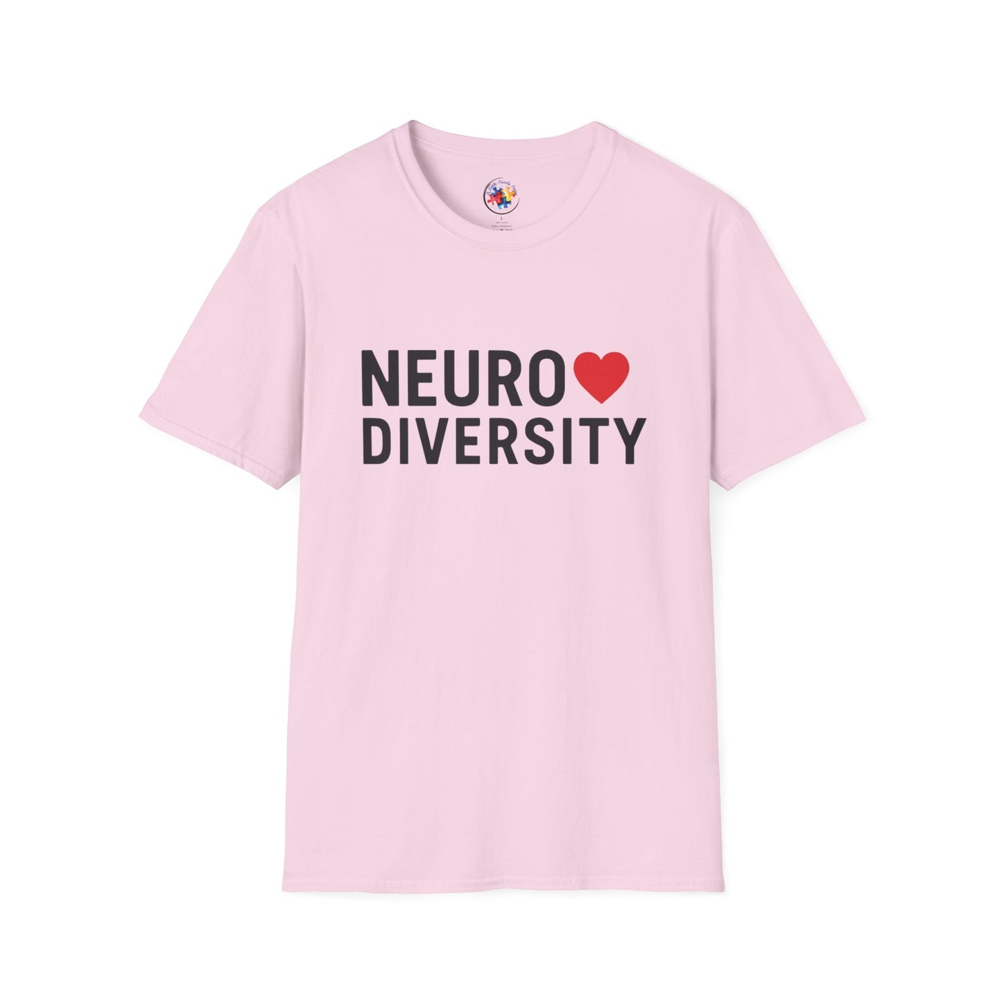 NeuroDiversity Heart Color Adult Size T-Shirt