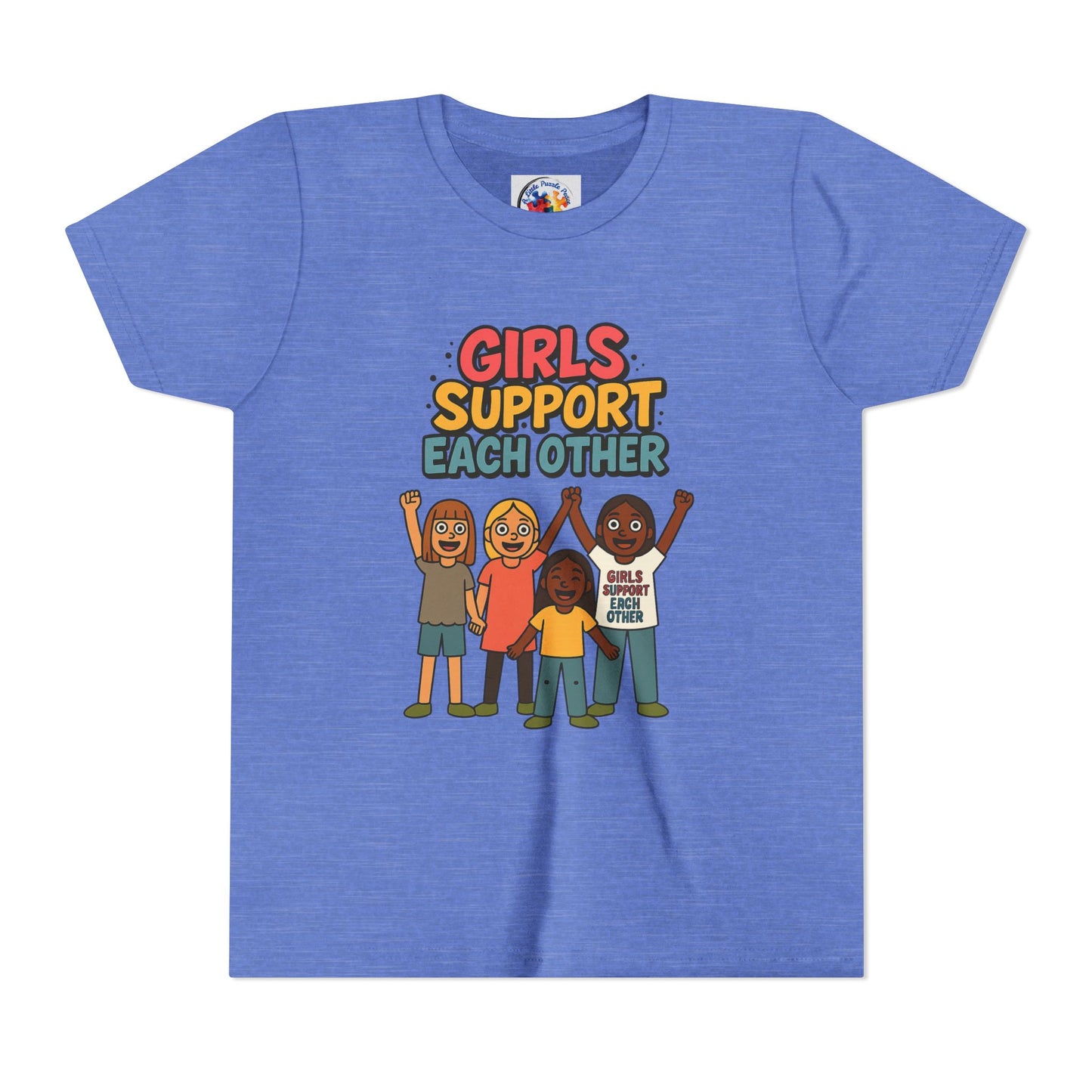Girls Support Each other - Neurodiversity Youth Size Bella Canvas