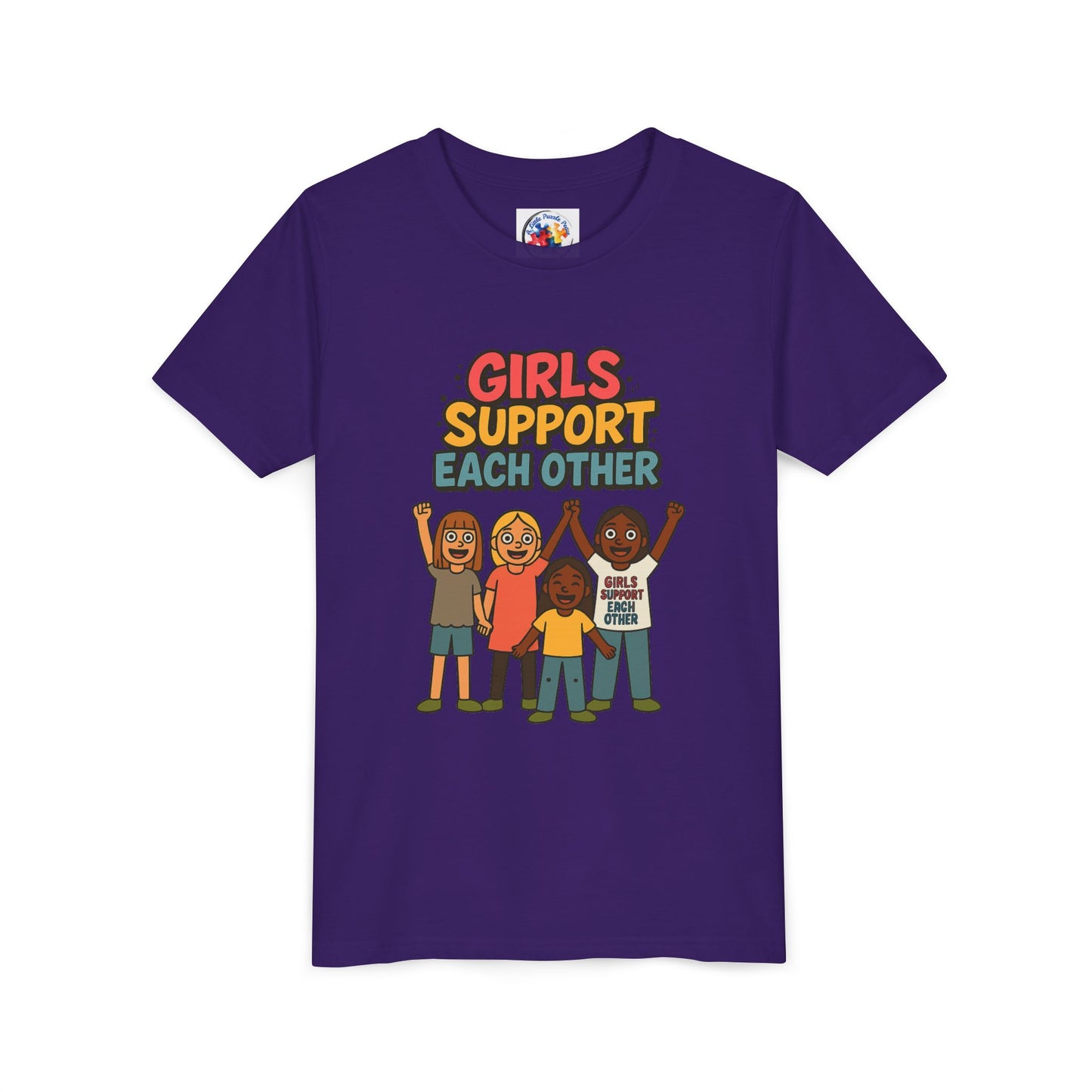Girls Support Each other - Neurodiversity Youth Size Bella Canvas