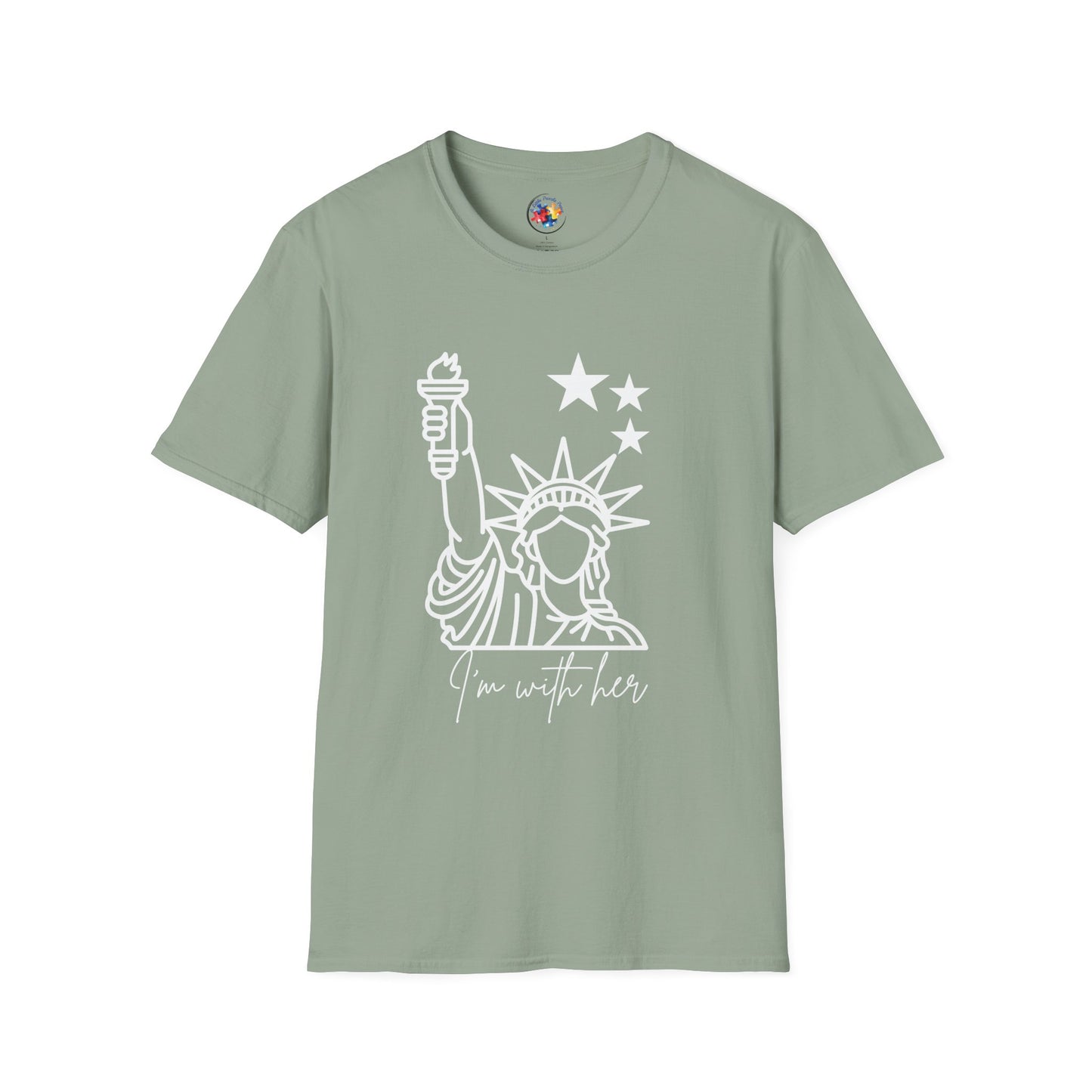 I'm with her- Adult Size T-Shirt