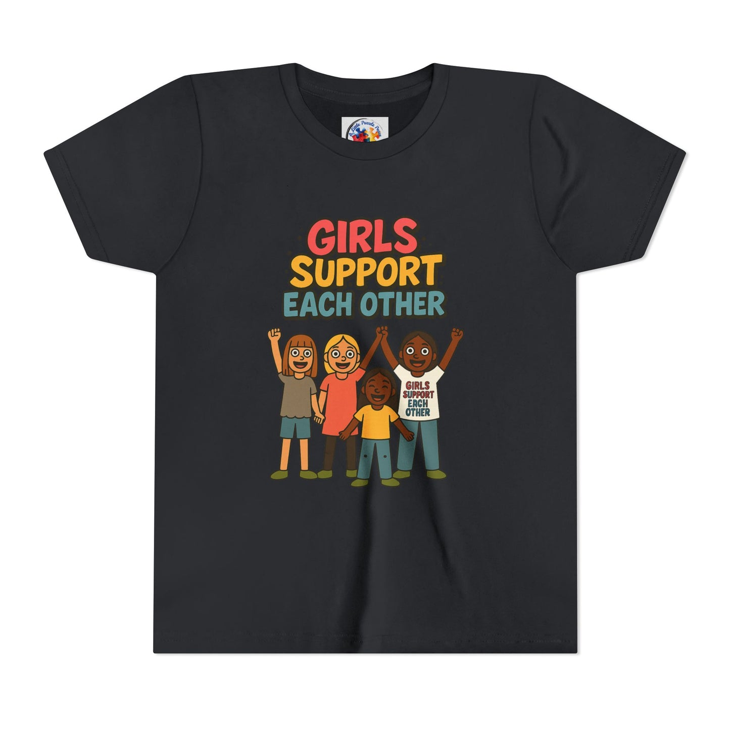 Girls Support Each other - Neurodiversity Youth Size Bella Canvas