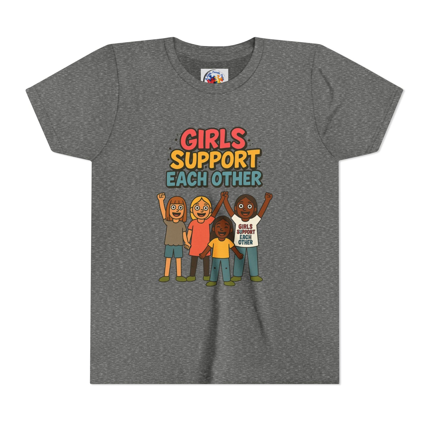 Girls Support Each other - Neurodiversity Youth Size Bella Canvas