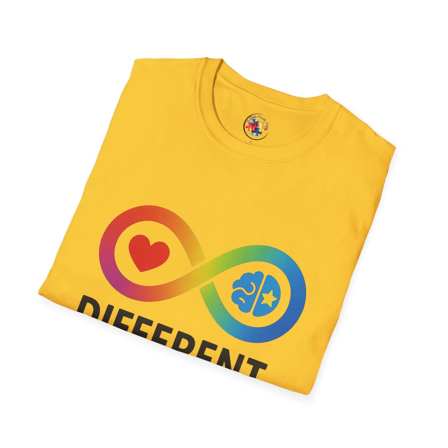 Rainbow Infinity T-Shirt  Adult Size- 'Different, Not Less' - Embrace the Spectrum
