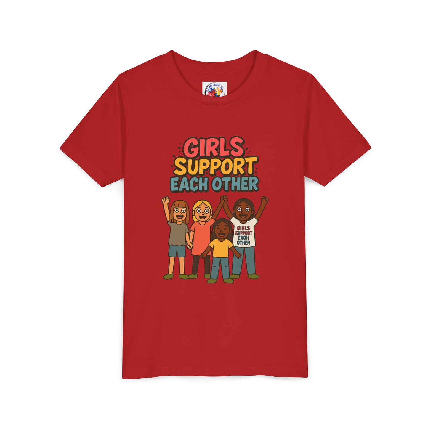 Girls Support Each other - Neurodiversity Youth Size Bella Canvas