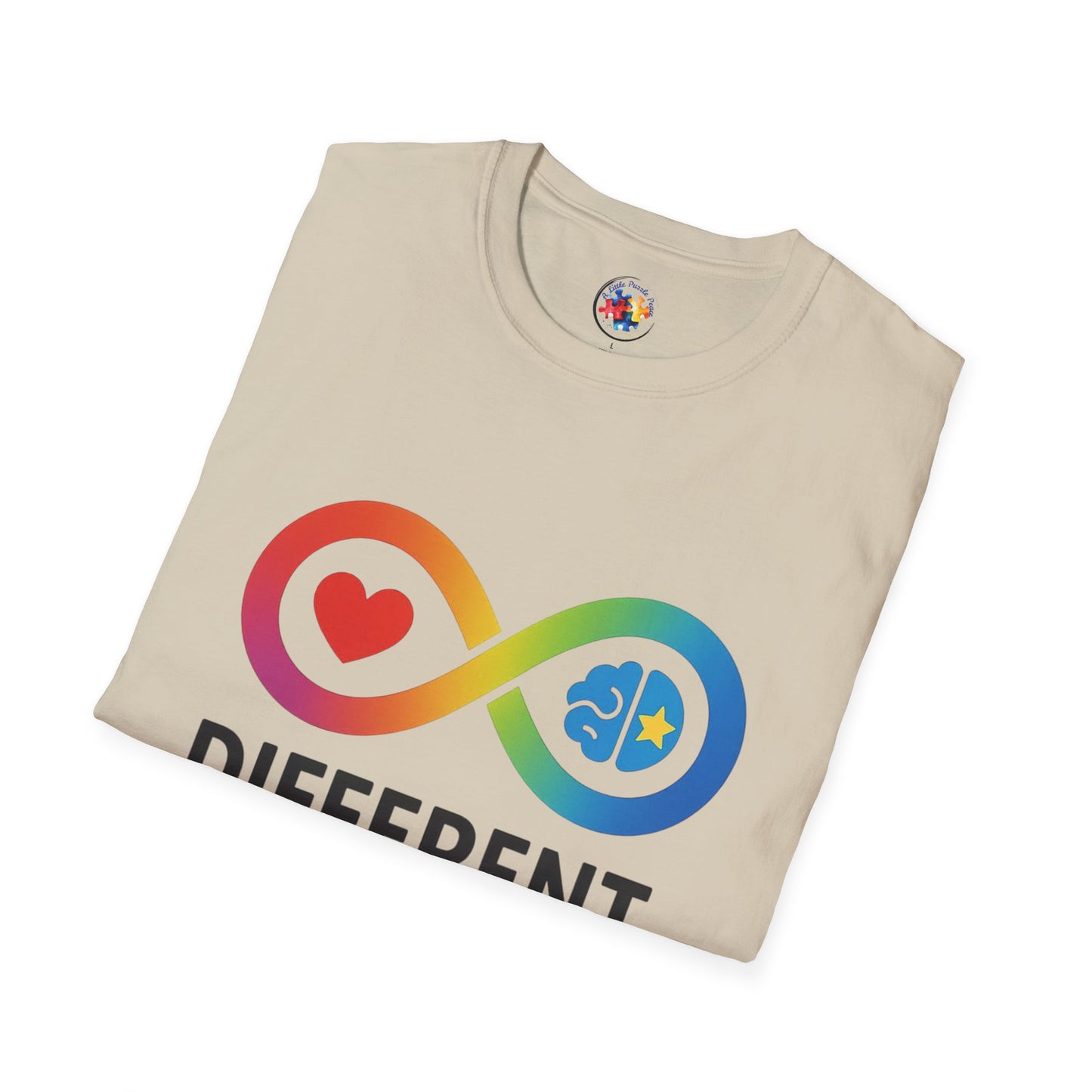Rainbow Infinity T-Shirt  Adult Size- 'Different, Not Less' - Embrace the Spectrum