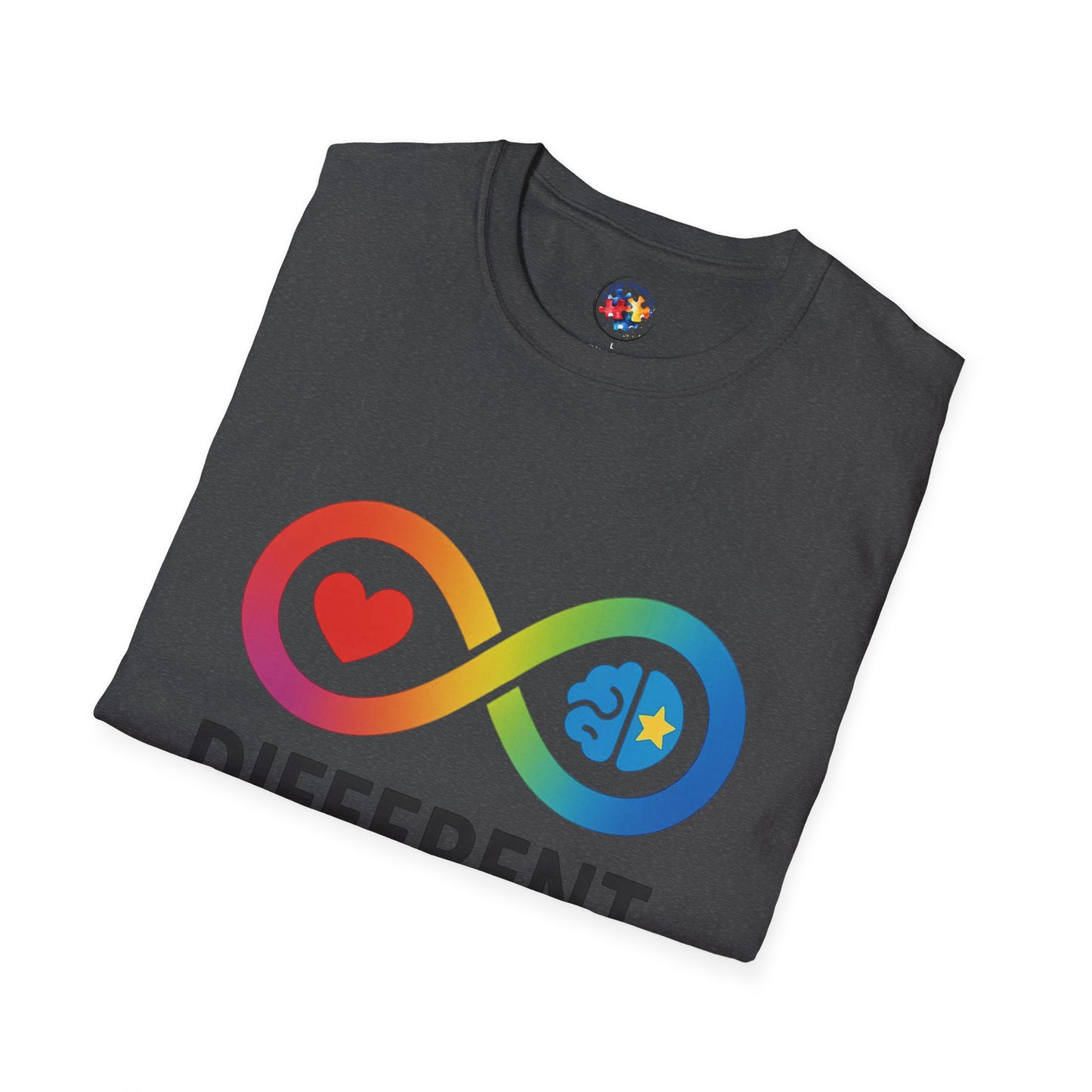 Rainbow Infinity T-Shirt  Adult Size- 'Different, Not Less' - Embrace the Spectrum