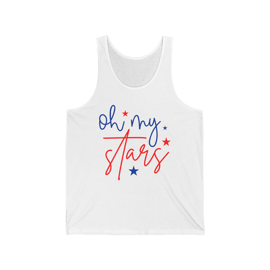 Oh My Stars - 4th of July  Bad Unisex Jersey Tank - Adult Size