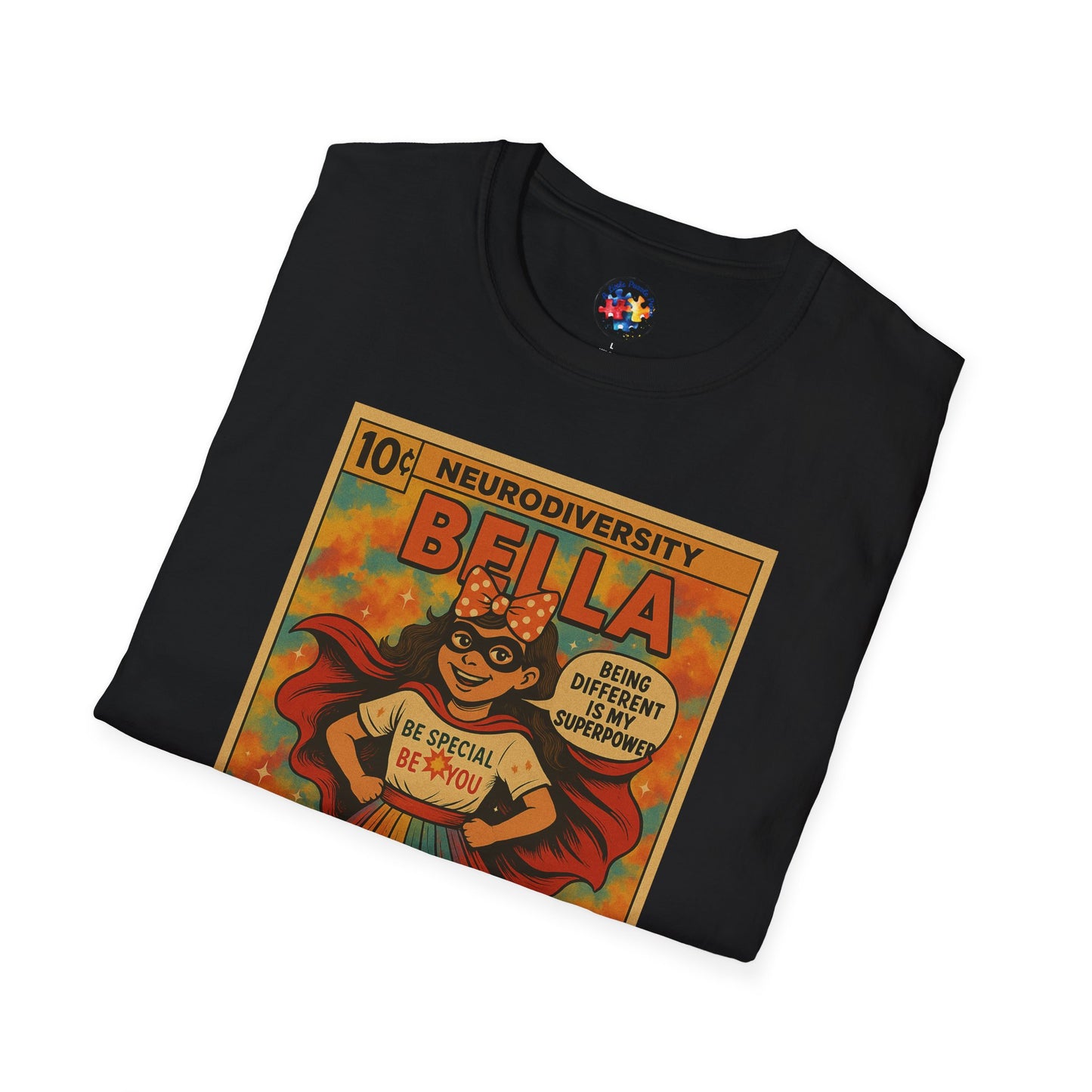 Bella Comic Superhero Neurodiversity - Adult Size T-Shirt