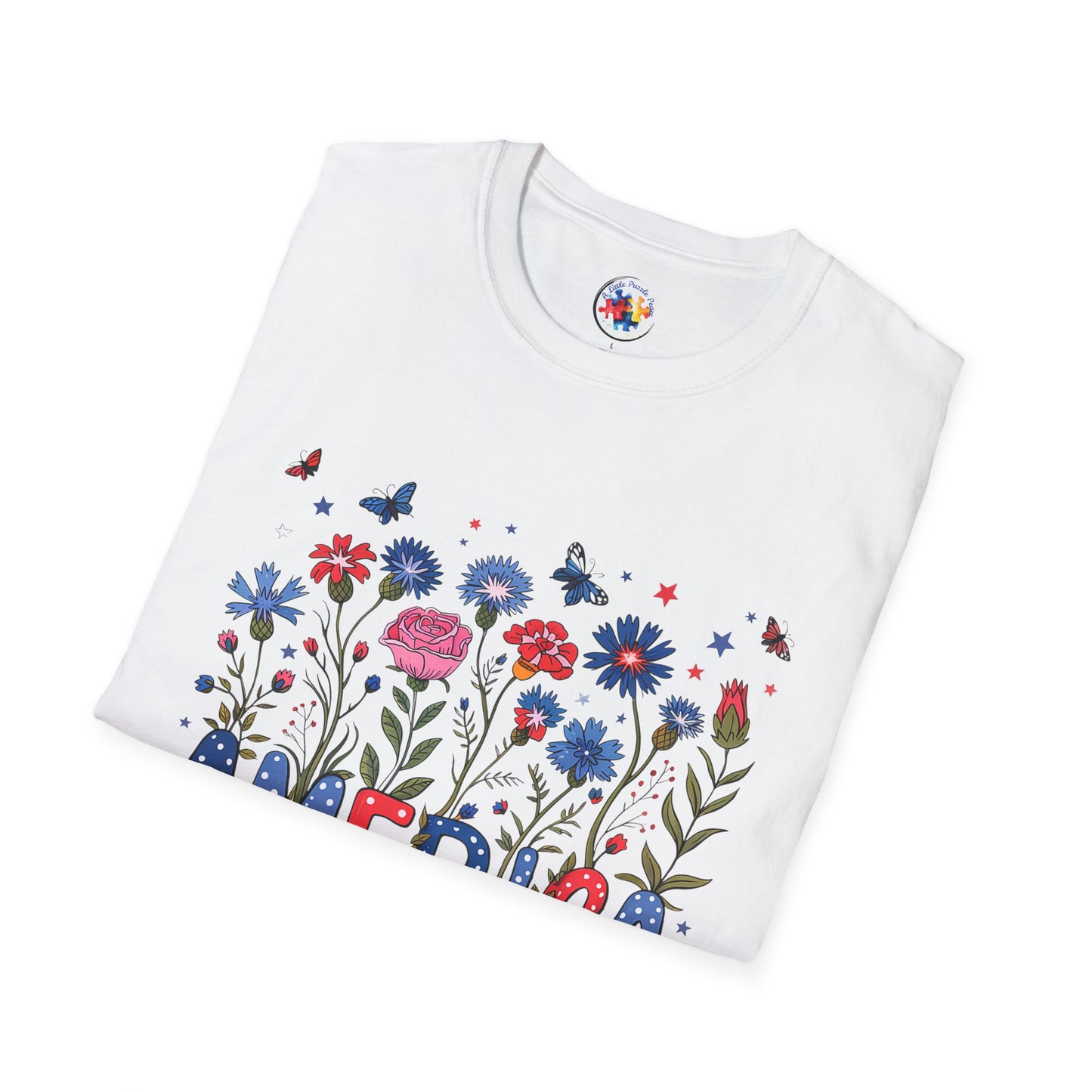 4th of July Garden- Adult Size T-Shirt